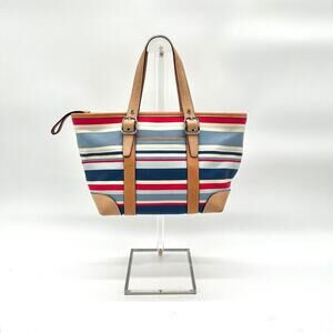 COACH Y2K Vintage Hampton Striped Mini Satchel